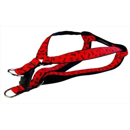 FLY FREE ZONE,INC. PAWS-BONES-POPPY4-H Paws & Bones-Poppy Dog Harness; Red - Large FL516007